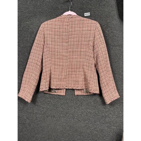 Kasper Blazer Jacket Womens Size 6 Multicolor Tweed Front Pockets Casual Career - Picture 2 of 7